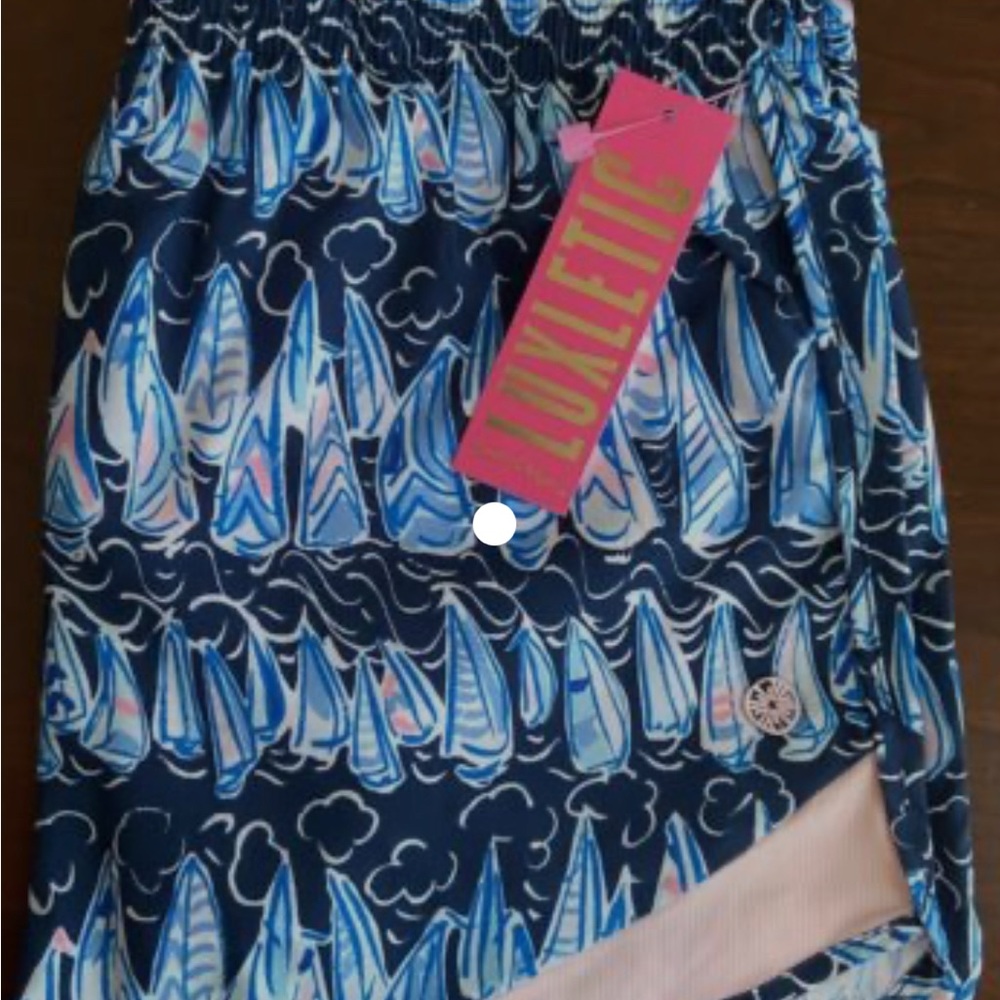 NWT Lilly Pulitzer Ocean Trails Shorts XXS Luxletic Sails and Stripes